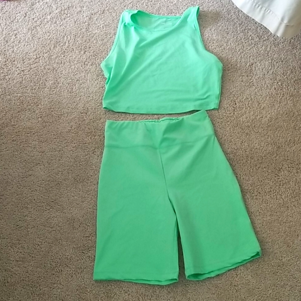 Bike shorts and tank set